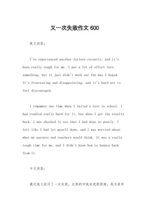 又一次失败作文600