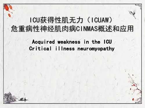 危重病性神经肌肉病CINMAS概述和应用