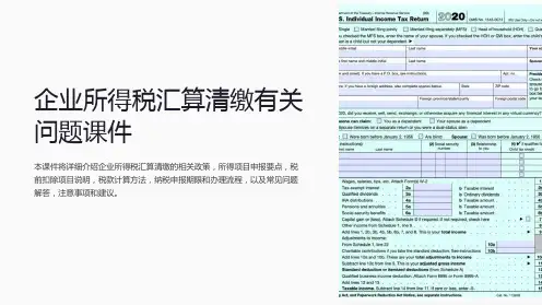 企业所得税汇算清缴有关问题课件
