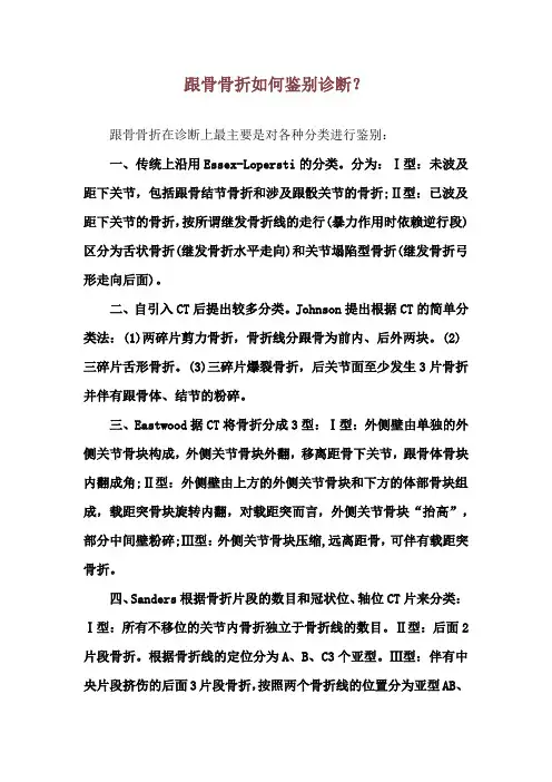 跟骨骨折如何鉴别诊断？