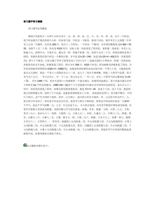 奇门遁甲学习课程