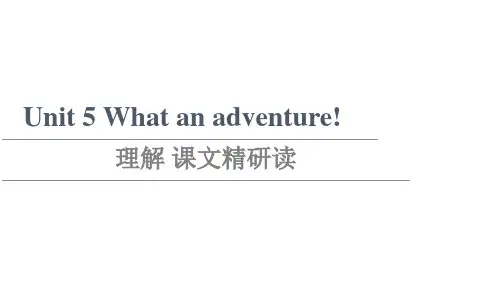 新教材外研版英语必修第三册课件Unit5Whatanadventure!理解课文精研读