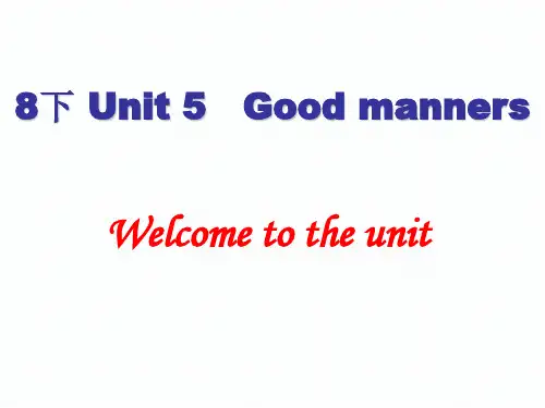 江苏省永丰初级中学牛津译林版八年级英语下册Unit5Welcometotheunit课件(共26张PPT)
