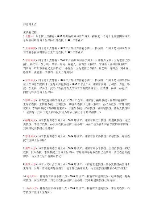 体育博士点