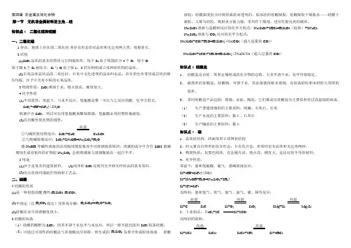 第四章非金属及其化合物知识点总结