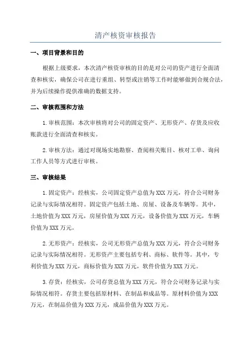 清产核资审核报告