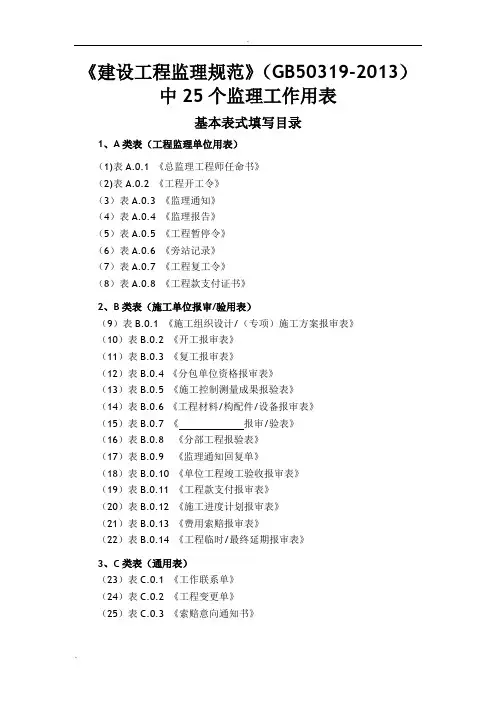 浙江省全套(工程建设)表格