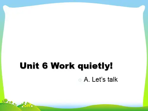 人教版五年级英语下册Unit6Workquietly(PartAletstalk)课件.ppt