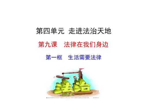 人教版七年级《道德与法治》下册9.1《生活需要法律》课件(共39张PPT)