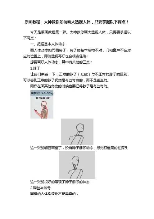 原画教程｜大神教你如何画大透视人体，只要掌握以下两点！