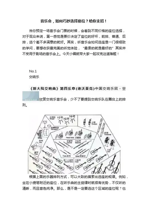 音乐会，如何巧妙选择座位？给你支招！