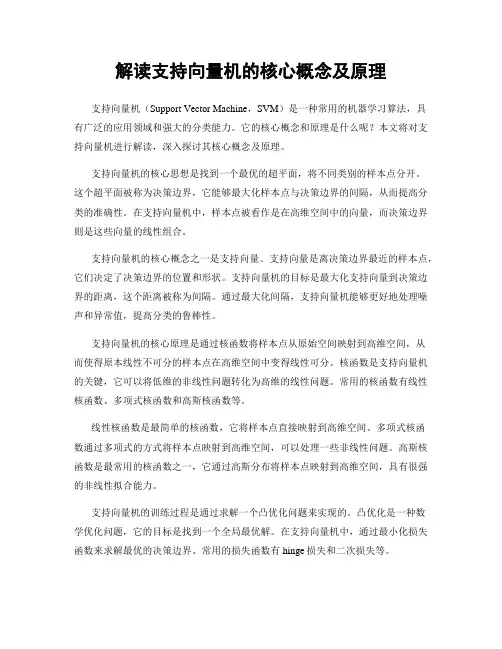 解读支持向量机的核心概念及原理