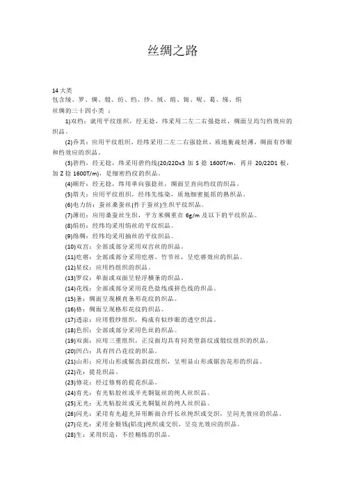 丝绸资料