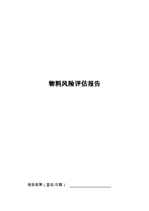 物料风险评估报告