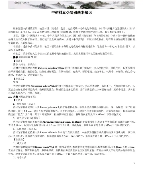 中药材真伪鉴别基本知识
