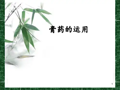 膏药的运用精品PPT课件
