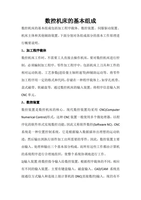 数控机床的基本组成