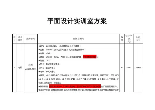 平面设计实训室建设方案 (1204)