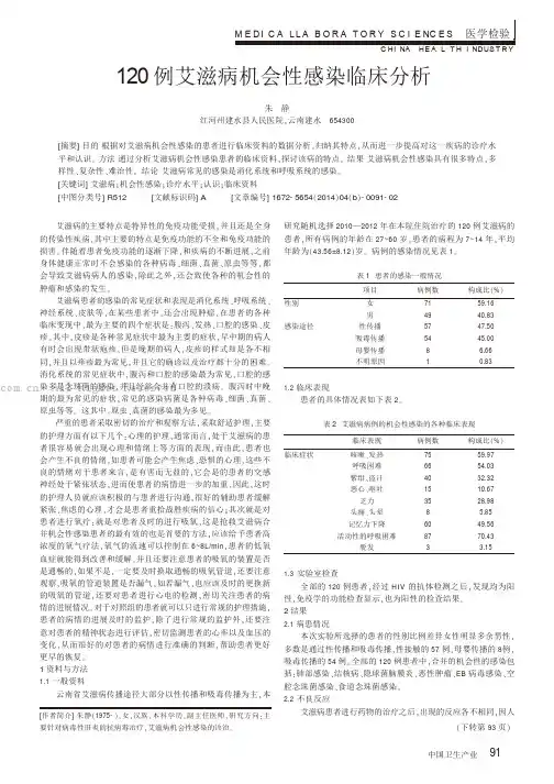 120例艾滋病机会性感染临床分析