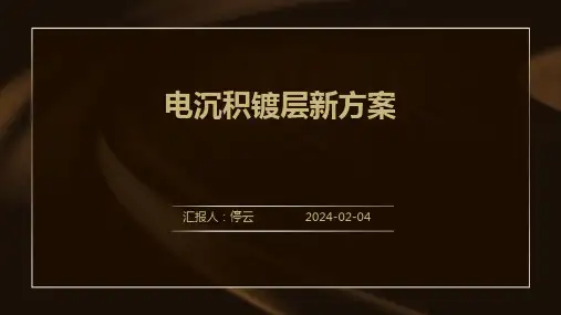电沉积镀层新方案