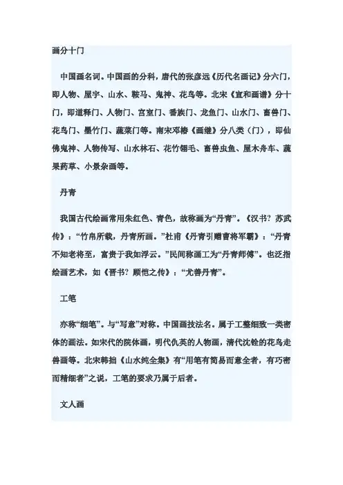 国画知识