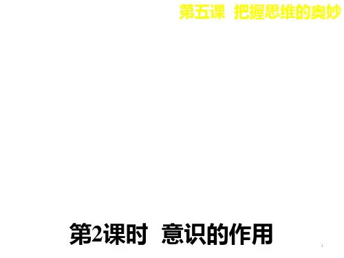 高中政治人教版必修四 5.2意识的作用(共18张PPT)