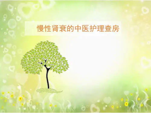 (精选课件)慢性肾衰中医护理查房