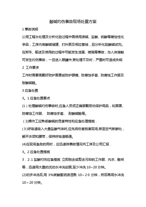 酸碱灼伤应急处置方案【可编辑范本】