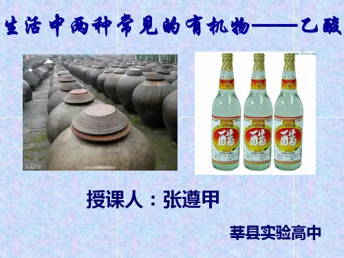 生活中常见的两种有机物—乙酸