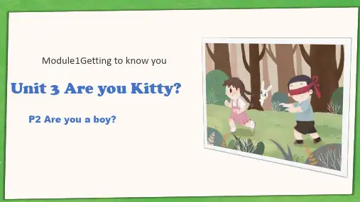 沪教版三年级英语Unit3 Are you Kitty (第2课时) -教学课件