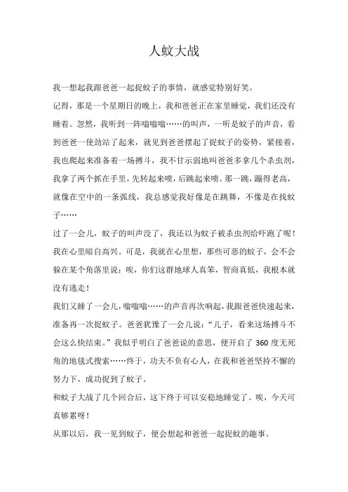 五年级叙事人蚊大战