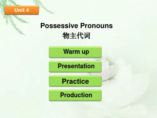 最新小学英语语法物主代词ppt教学课件(共25张PPT)