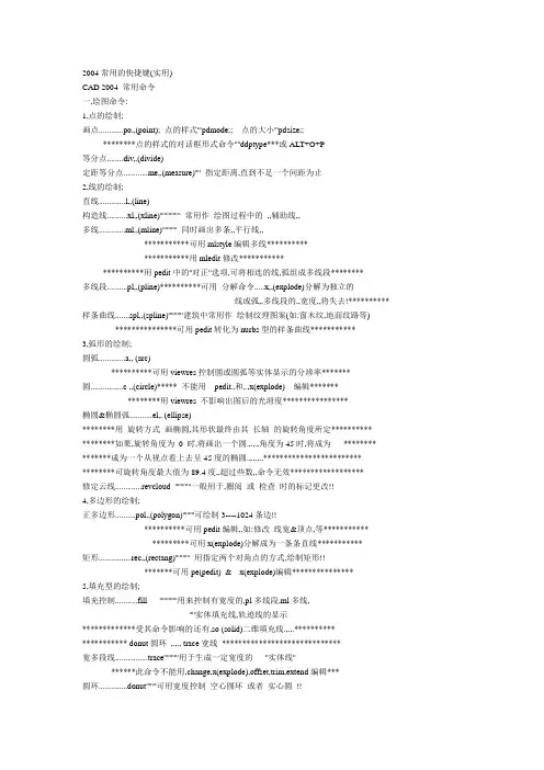 CAD快捷键