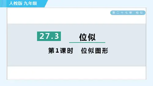 最新人教版九年级下册数学第二十七章同步培优27.3.1位似图形