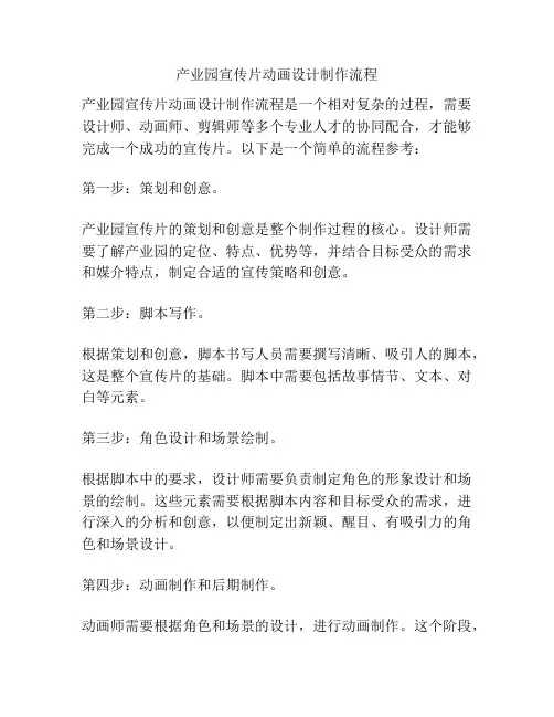 产业园宣传片动画设计制作流程