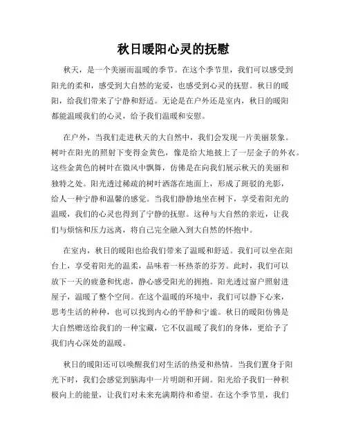 秋日暖阳心灵的抚慰