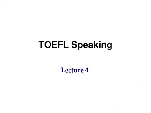 TOEFL Speaking 4