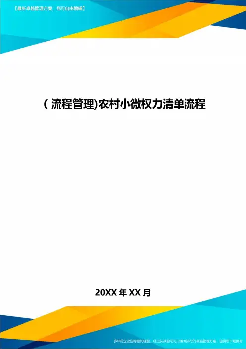[流程管理]农村小微权力清单流程