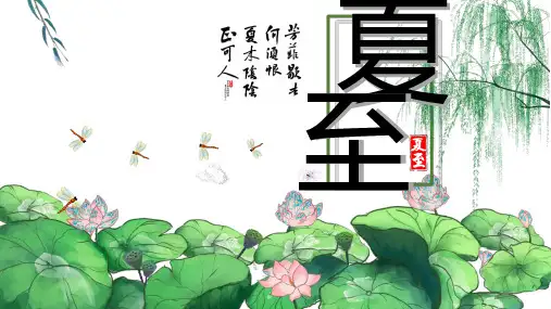 二十四节气 夏至 介绍 PPT