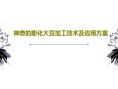 神奇的膨化大豆加工技术及应用方案54页PPT