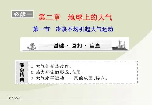 【课堂新坐标】2012高考地理第一轮 第2章-第1节 冷热不均引起大气运动课件 必修1