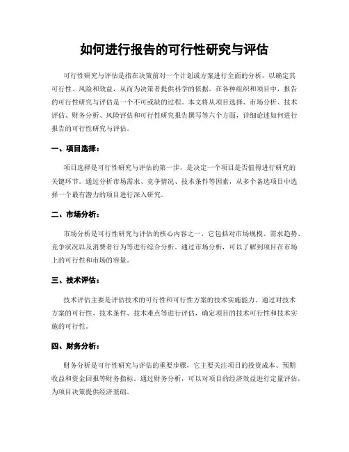 如何进行报告的可行性研究与评估