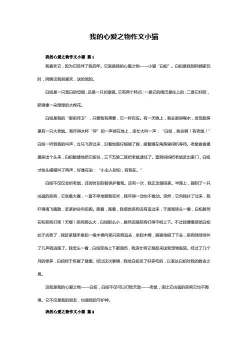 我的心爱之物小猫作文