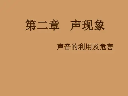 人教版八年级物理上册第2章第4节噪音的危害和控制(共46张PPT)