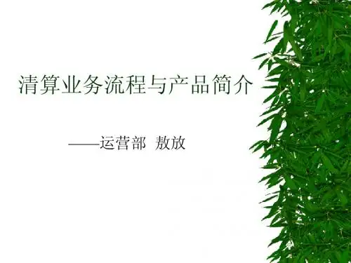 清算业务流程与产品简介