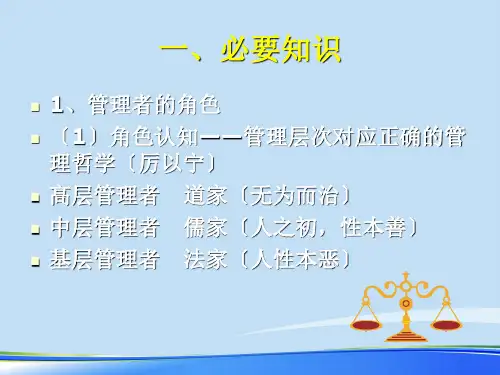 管理者的角色与技能.完整版ppt资料