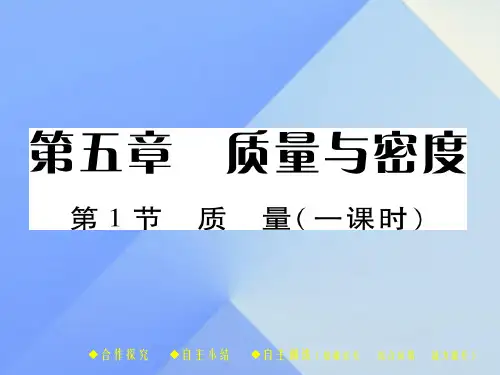 八年级物理全册 第5章 质量与密度 第1节 质量教学课件 (新版)沪科版