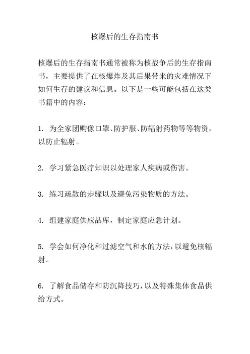 核爆后的生存指南书