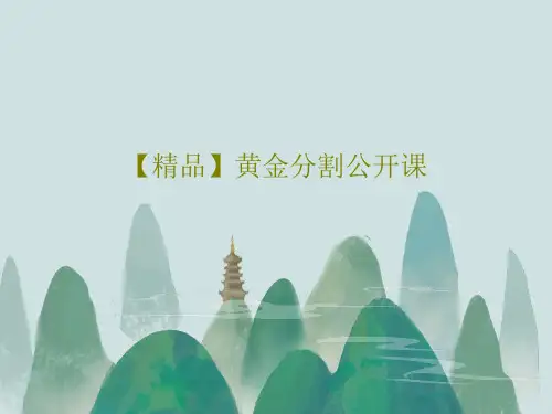【精品】黄金分割公开课20页PPT