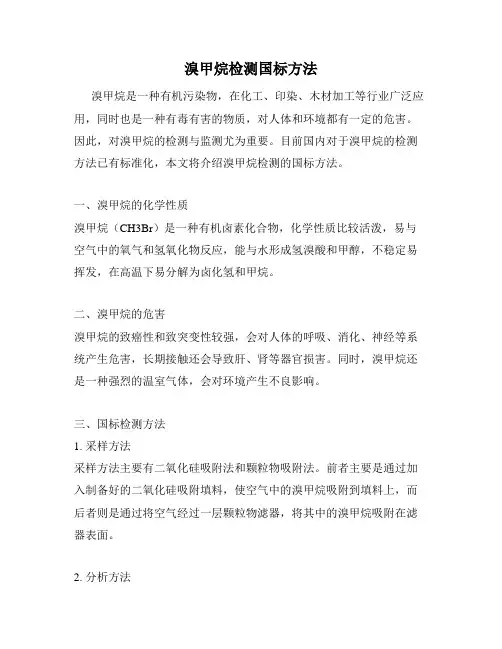 溴甲烷检测国标方法